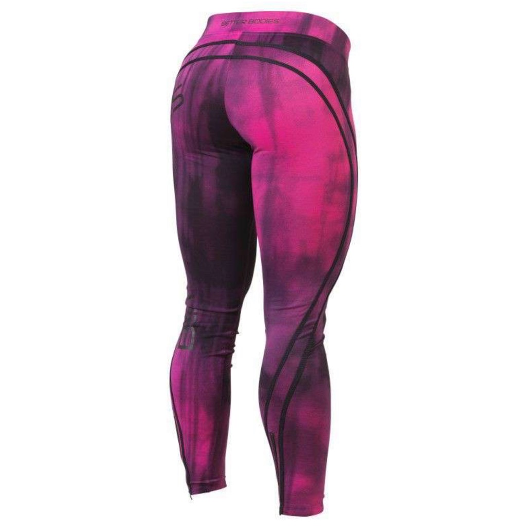 Better Bodies Grunge Leggings . Size Medium. Fushia And Black .